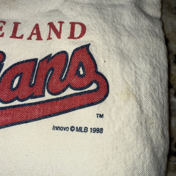VINTAGE CLEVELAND INDIANS‎ CANVAS TOTE BAG Wahoo Logo  1990 (4936) - Picture 9 of 9